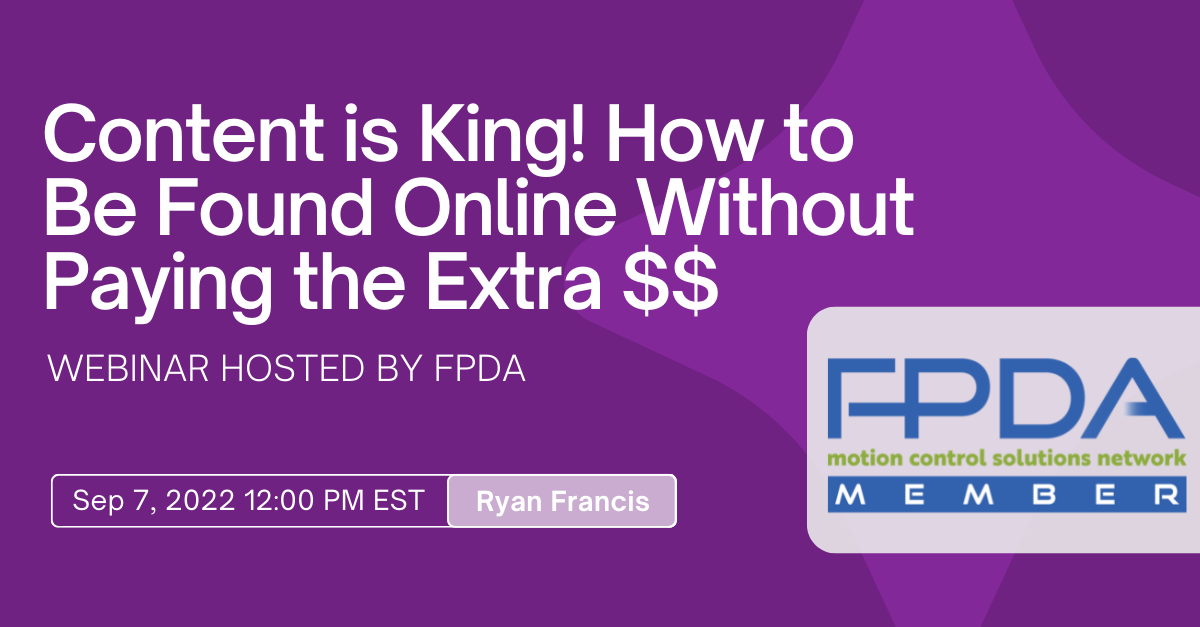 Upcoming FPDA Webinar Series featuring Ryan Francis